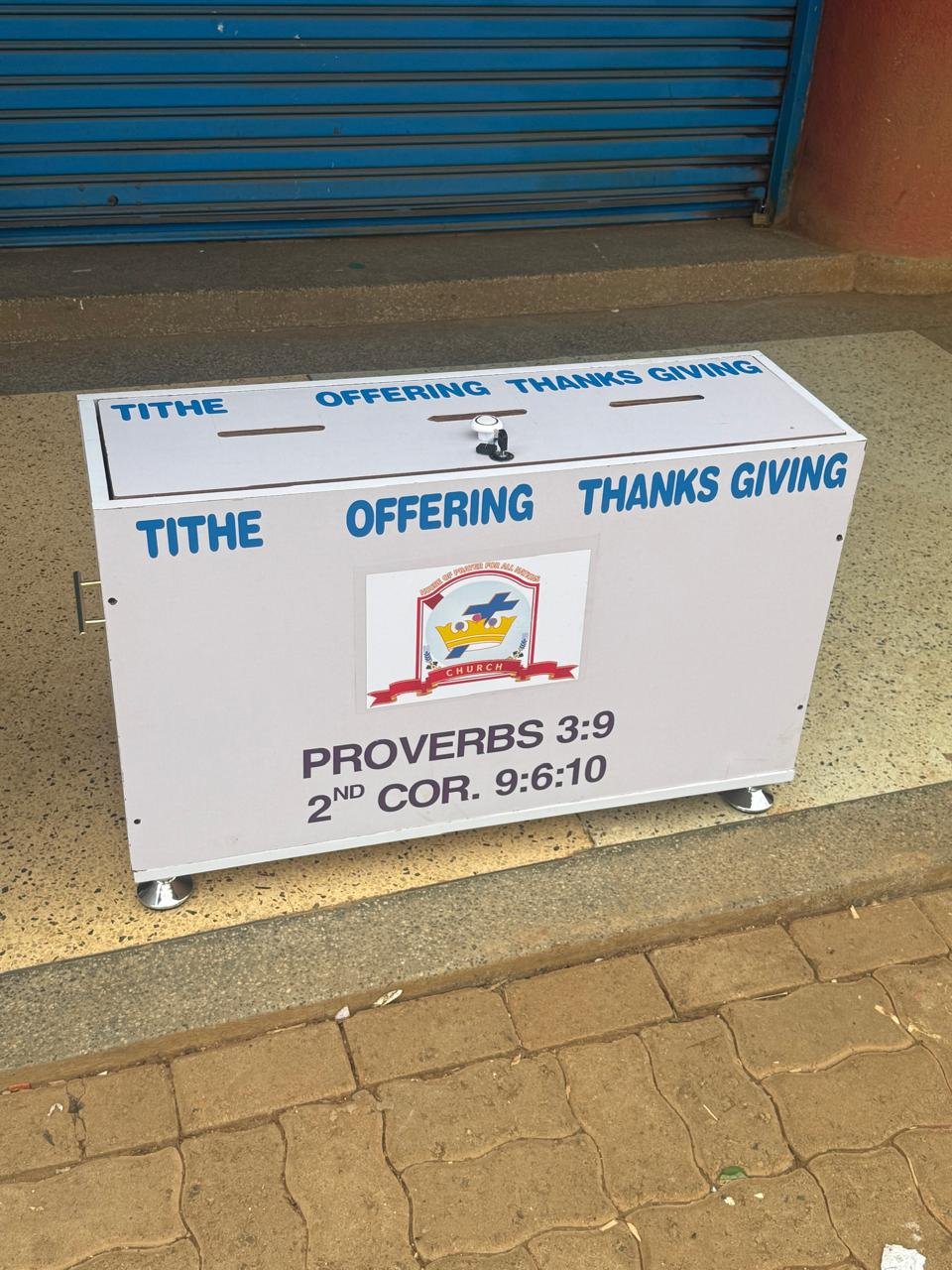 Church Offering Box Cabinet